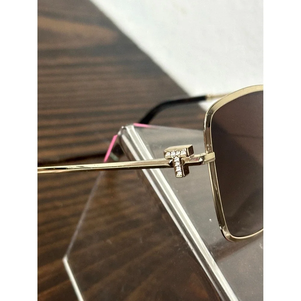 Tiffany & Co. TF 3102-B 6169/38 Womens Arista Gold Sunglasses Butterfly Full Rim